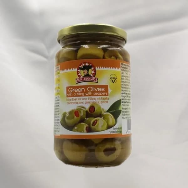 Green Olives mit Paprikafüllung