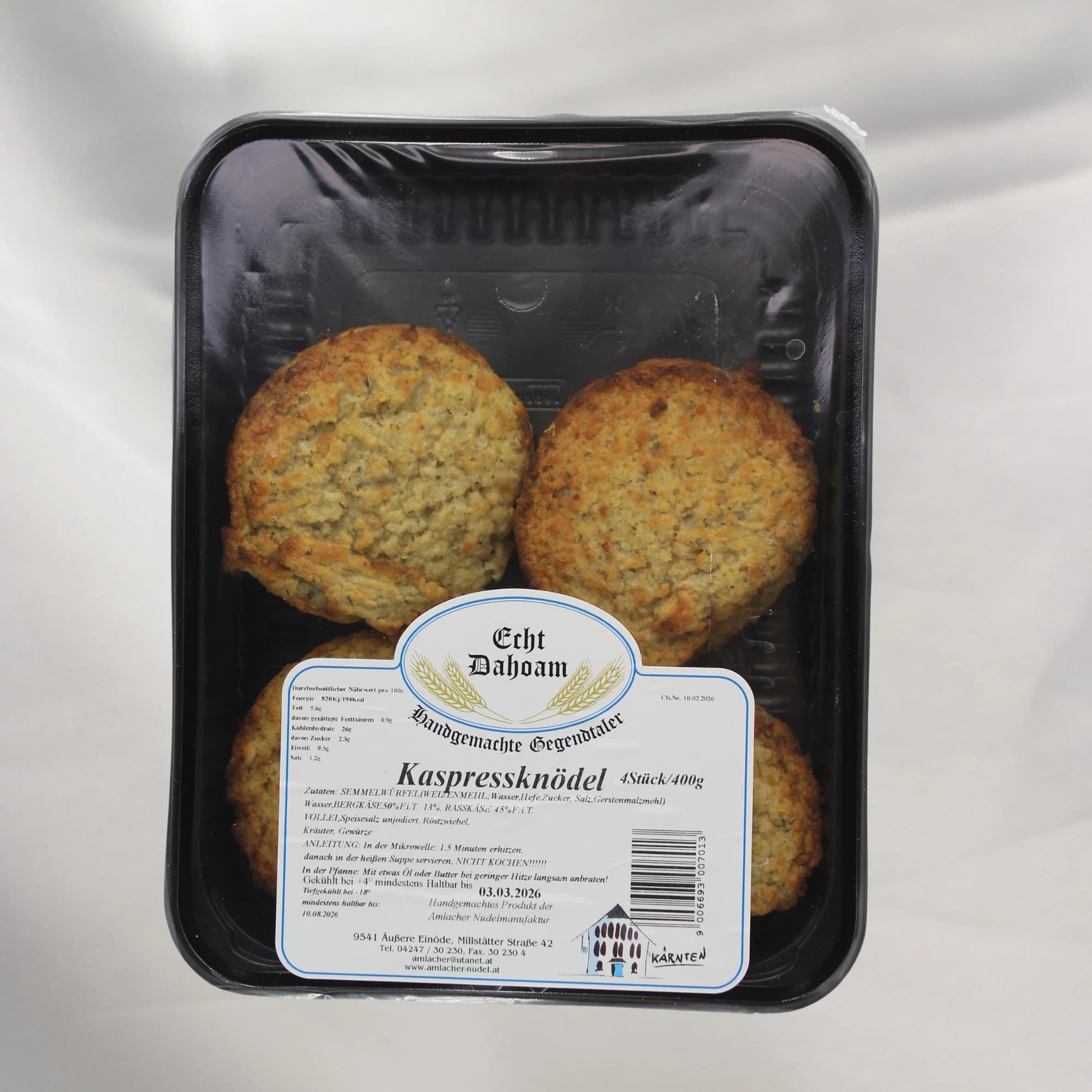 Kaspressknödel (handgemacht) – 4 Stück